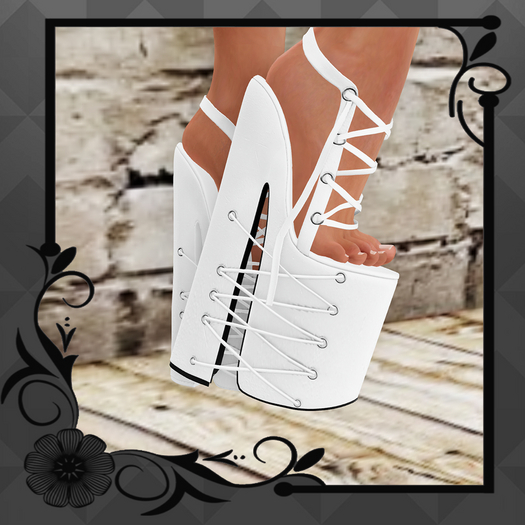 V2V LACEY HEELS ( ADD ME ) WHITE