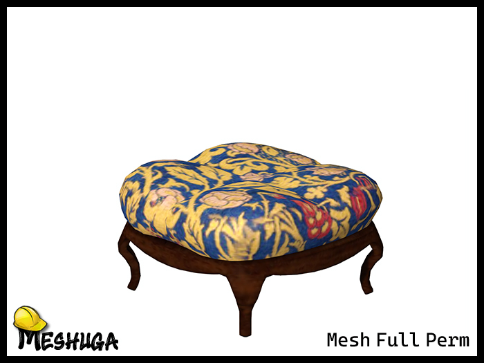 Meshuga Baroque Furniture - Ottoman FULL PERM MESH