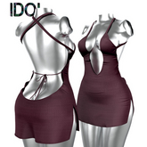 Maroon Waist Tied Dress Maitreya