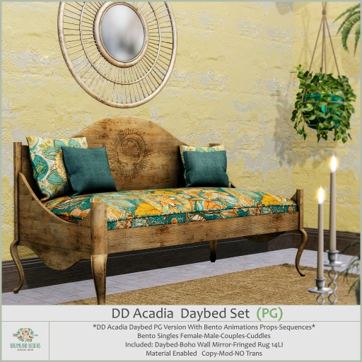 DD Acadia Daybed Set -PG