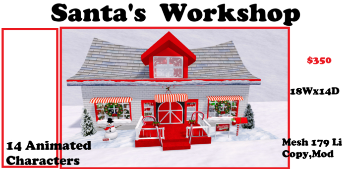 Santas Workshop 14 Animated Characters