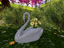 Silver Swan with Yellow Daisies (rare)