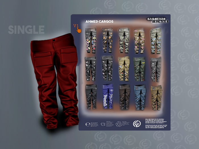 GARMARNI. Ahmed Cargos Red 