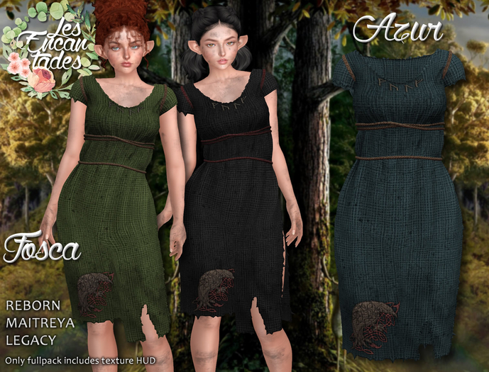 *LE* Fosca Azur - Medieval ragged tunic