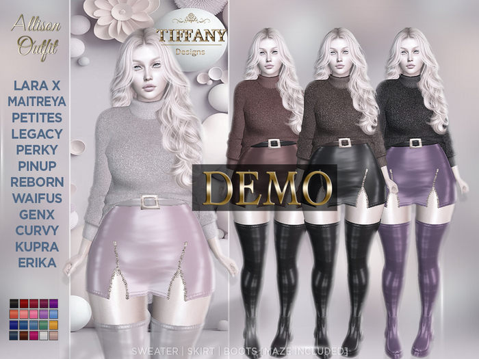 ::TD:: Allison Outfit [Mesh] DEMO + Lara X