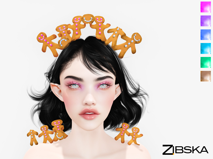 Zibska ~ Catchme gingerbread cookie headpiece and shoulders