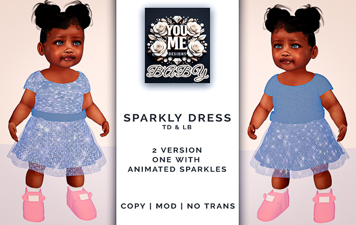 {You&Me Designs} Bow Dress  baby blue add