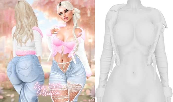 Lush - Cozy Waifu Leather Jacket White
