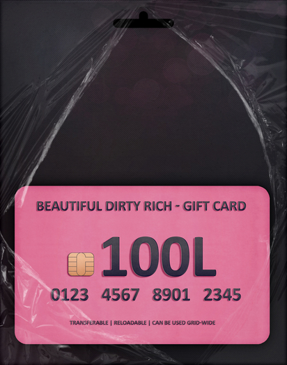 *B.D.R.* Gift Card L$100