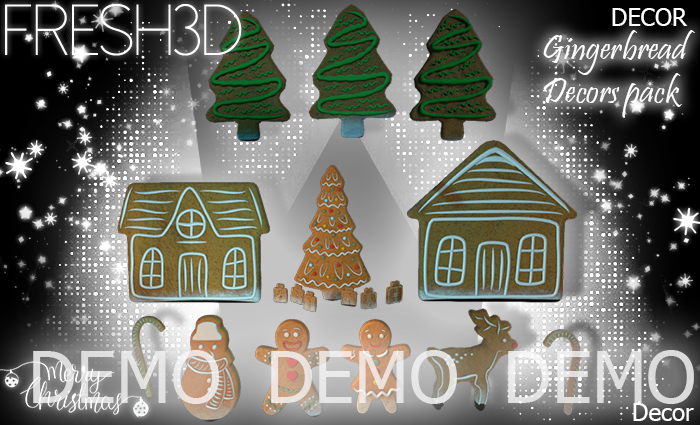 Fresh3D Gingerbread Decor Pack DEMO