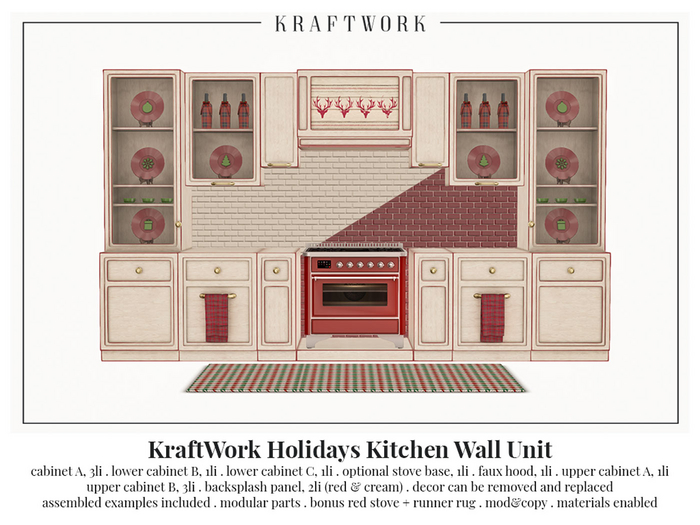 KraftWork Holidays Kitchen Wall Unit (Add Me)