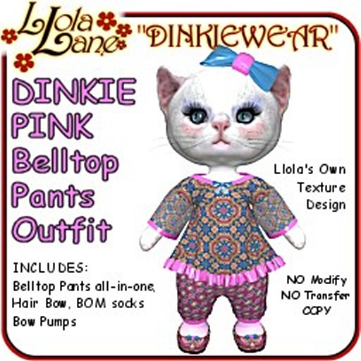 dinkie tiny DINKIEWEAR pink BELL TOP/PANTS Outfit