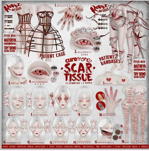 CUREMORE / SCAR TISSUE / Patient Bandages RARE