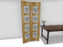 Picture Frame 8 Pictures Natural Wood