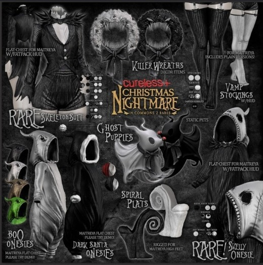 CURELESS[+] Christmas Nightmare / Skeleton Suit / RARE