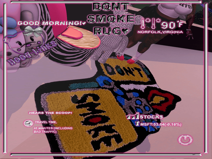 {HOODLINKS}DONT SMOKE RUG