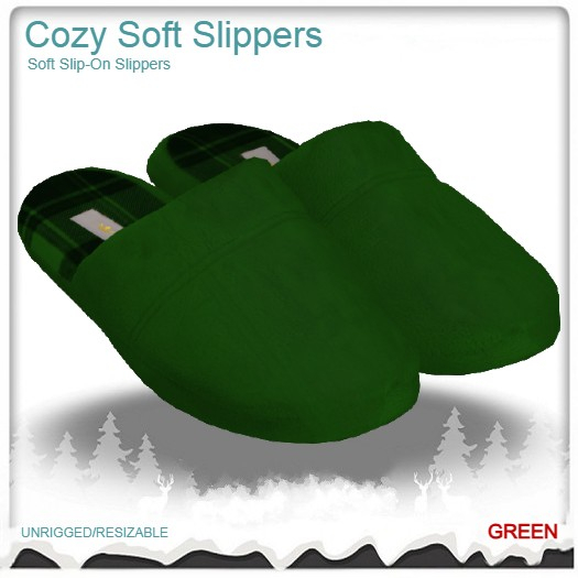 Soft Slippers GREEN (Boxed)