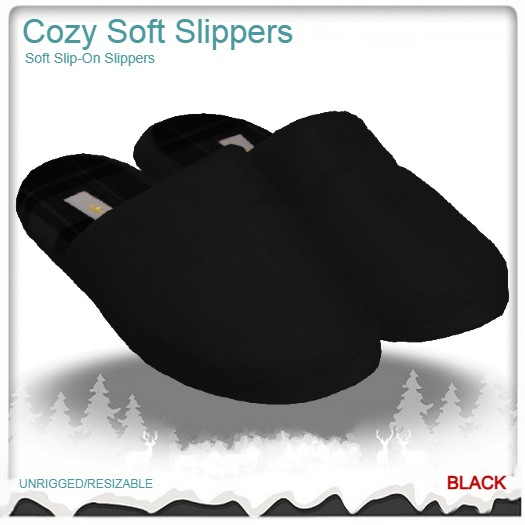 Soft Slippers BLACK (Boxed)