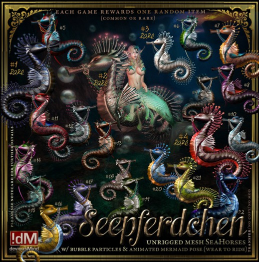 !dM Seepferdchen "Tangled Mess" **SEAFOAM** (BOX #9)