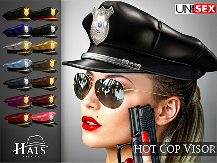 [HW] HOT POLICE UNISEX HATS FAT PACK