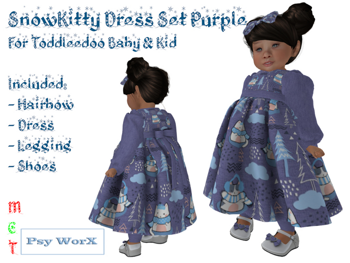 >Psy WorX< SnowKitty Dress Set TD Purple DEMO