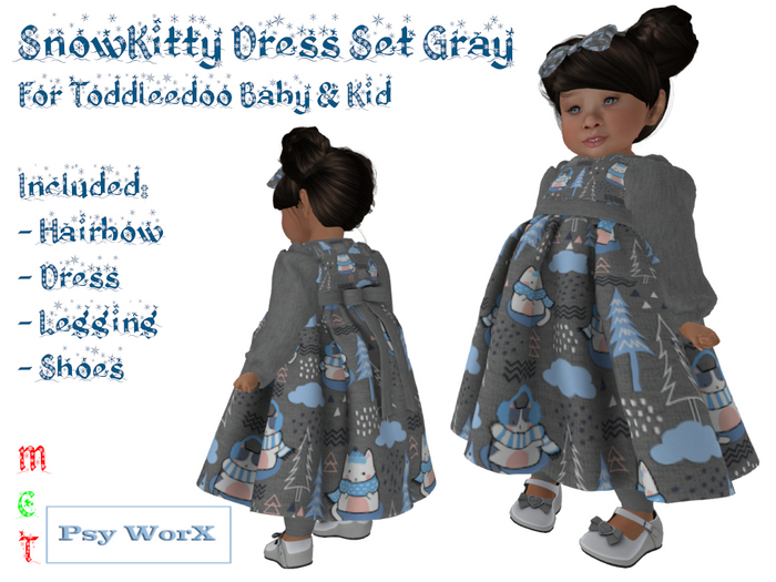 >Psy WorX< SnowKitty Dress Set TD Gray DEMO