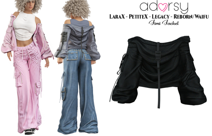 adorsy - Jimi Jacket Dark Black - LaraX/Legacy/PetiteX/Reborn/Waifu