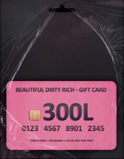 *B.D.R.* Gift Card L$