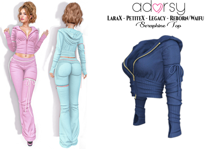 adorsy - Seraphine Top Blue - LaraX/Legacy/PetiteX/Reborn/Waifu