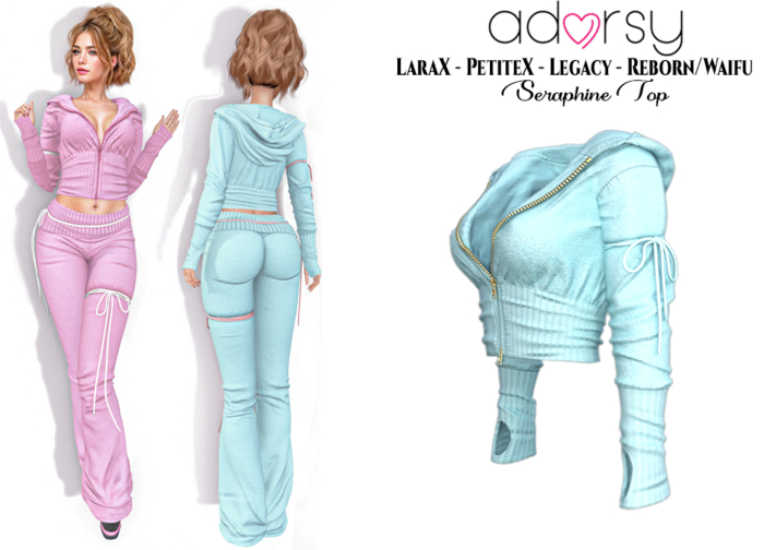 adorsy - Seraphine Top Light Blue - LaraX/Legacy/PetiteX/Reborn/Waifu