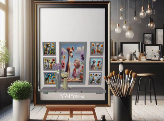 Dog World 1 Picture Frame w/mantel