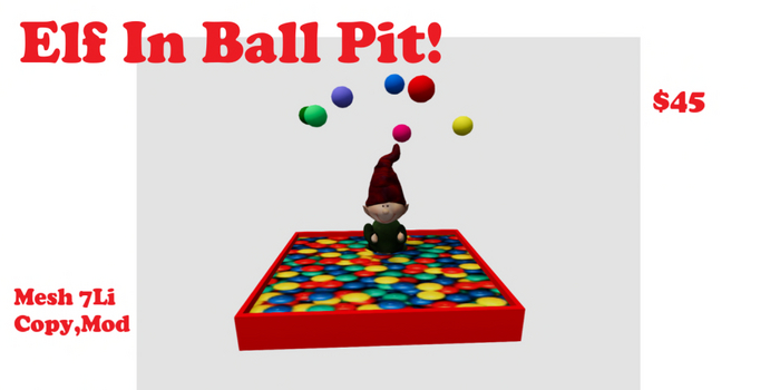 Elf In Ballpit Tossing Balls