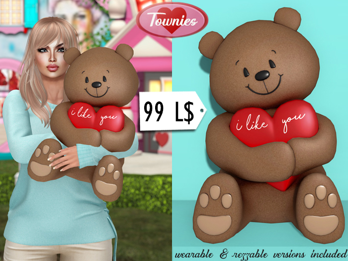 [Townies] Huggy Bear I Like You (wear & rez versions)