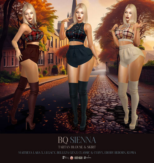 BQ::Sienna Blouse:: Tartan Burgundy