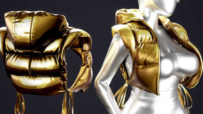 Agner Puffer Vest Gold