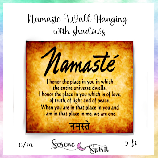 :SS: Namaste wall hanging with shadow