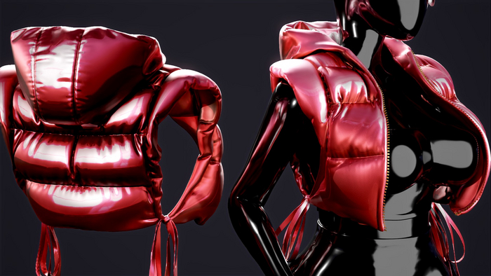 Agner Puffer Vest Red