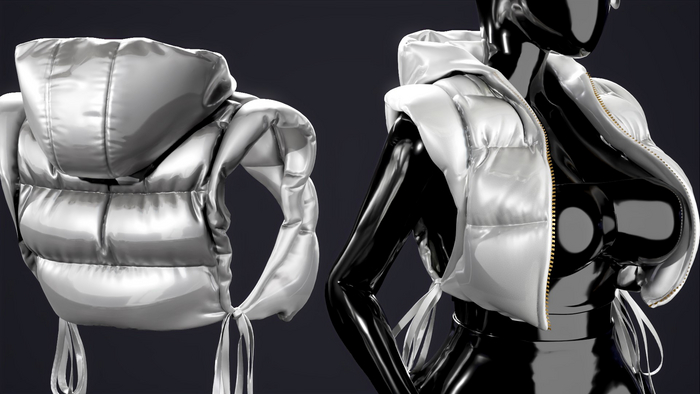 Agner Puffer Vest White