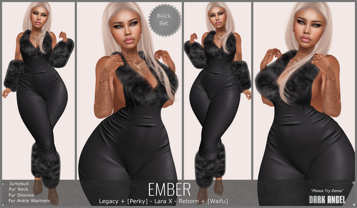 Dark Angel : Ember Set - Black [Legacy|Pinup - Lara X - Reborn|Waifu]