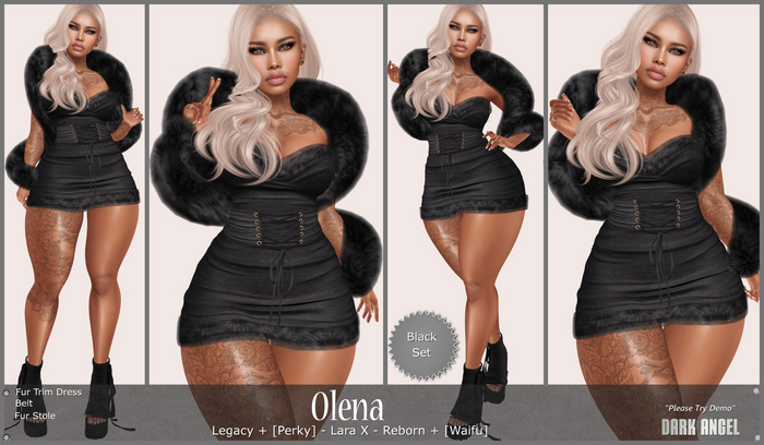 Dark Angel : Olena Set - Black [Legacy|Pinup - Lara X - Reborn|Waifu]