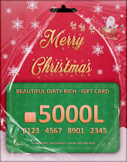 *B.D.R.* Xmas Gift Card L$5000