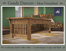 Craftsman Coffee Table - Gandy Dancers 
