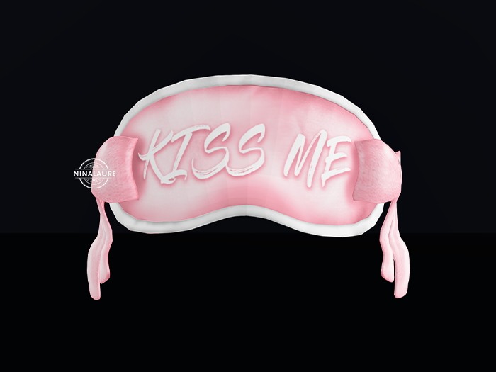 Mug | Kiss me | Pink satin sleep mask