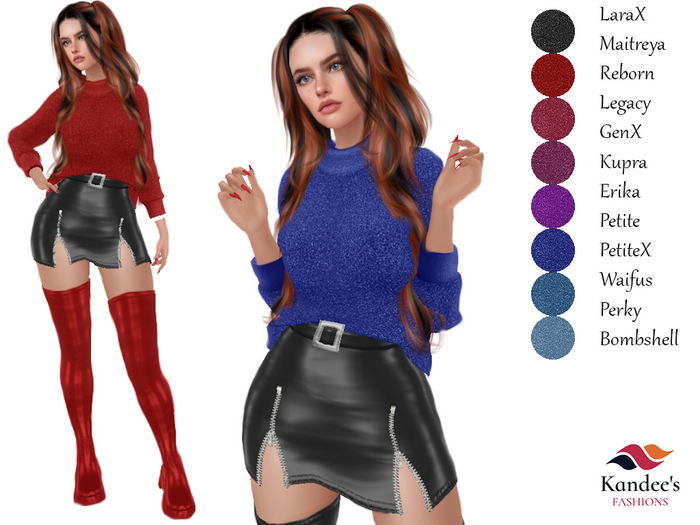 Mix & Match Winter Skirt Outfit + Huds (8) Version 1