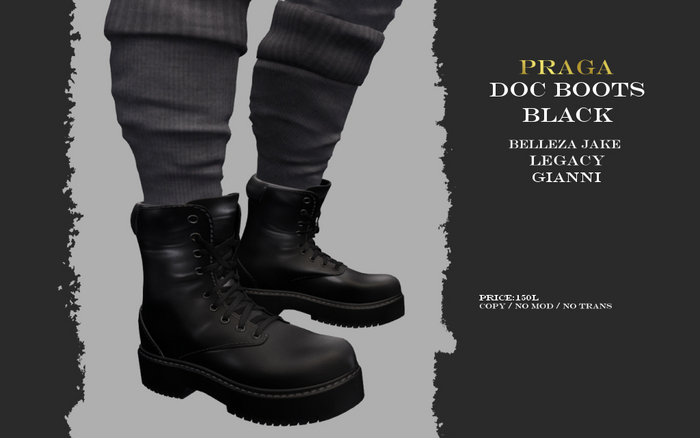 Praga Doc Boots - Black 