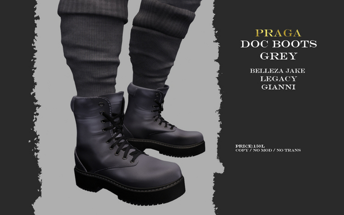 Praga Doc Boots - Grey