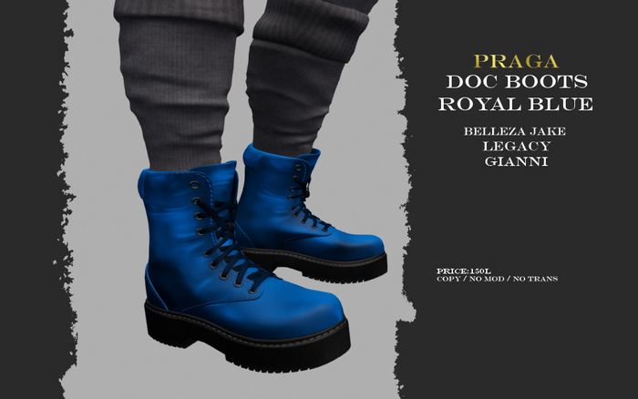 Praga Doc Boots - Royal Blue