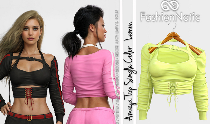 Top Amaya Lemon - LaraX, PetiteX, Legacy, Nerido, Reborn, Waifu, Rolls - FashionNatic