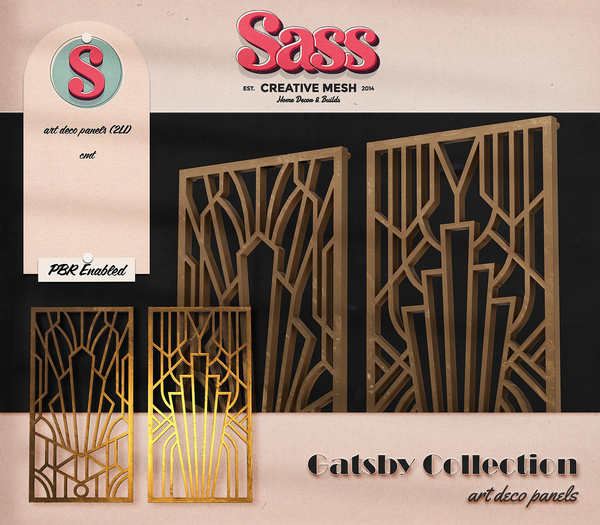 Sass (Gatsby Collection) art deco panels
