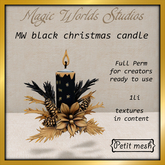 MW black christmas candle
